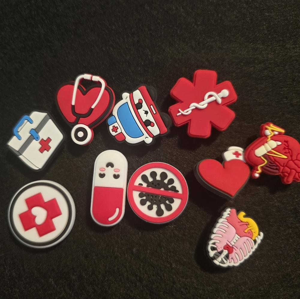 Medical Themed Shoe Charms Set